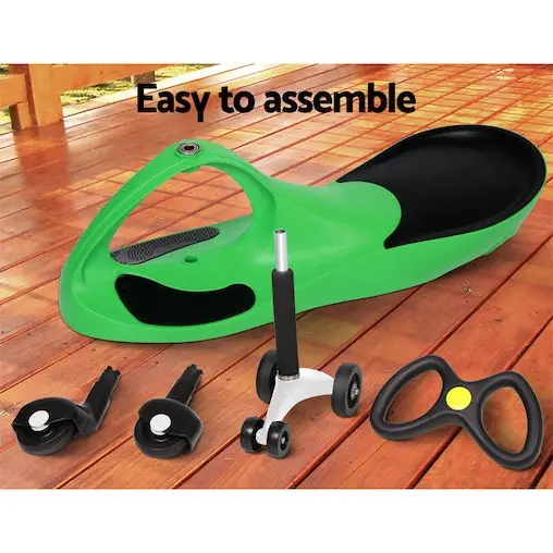 Kids Ride On Car Swing Car Toys Cars Wiggle Scooter Childrens Balance Bike Rigo - Green - Image 6