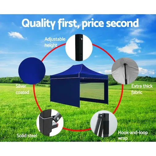 Instahut Gazebo Pop Up Marquee 3x4.5 Folding Tent Gazebos - Image 6