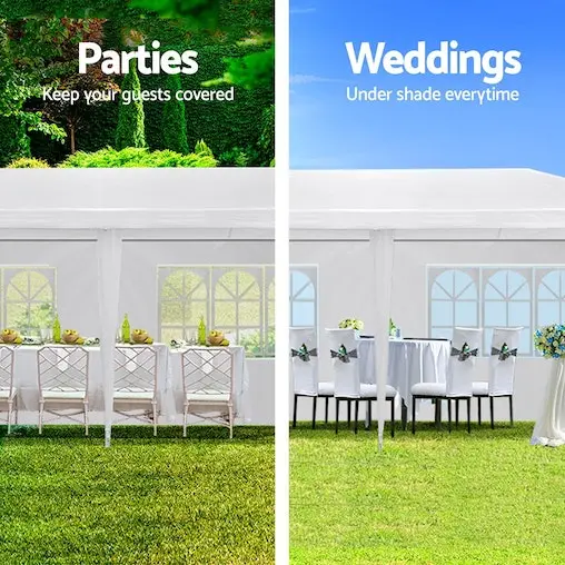 Instahut Gazebo 3x6 Outdoor Marquee Gazebos Wedding Camping Tent 8 Panel - Image 3