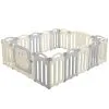 Keezi Baby Playpen 16 Panels Foldable Safety Gate Grey