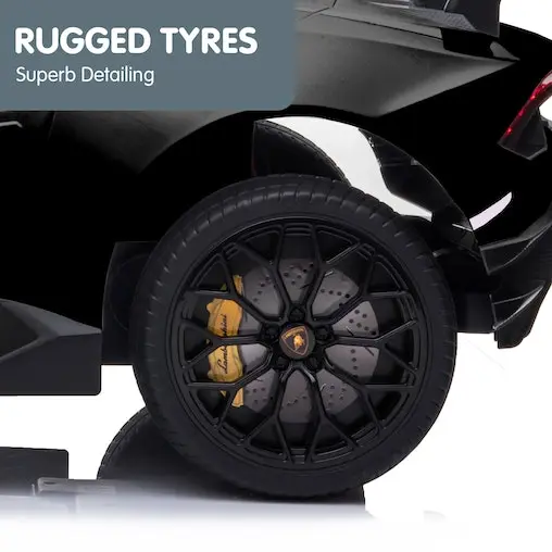 KlikA Lamborghini Performante Kids Electric Ride On Car Remote Control - Black - Image 5