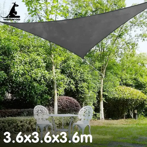 Wallaroo Triangle Shade Sail 3.6 X 3.6 X 3.6M - Grey - Image 8