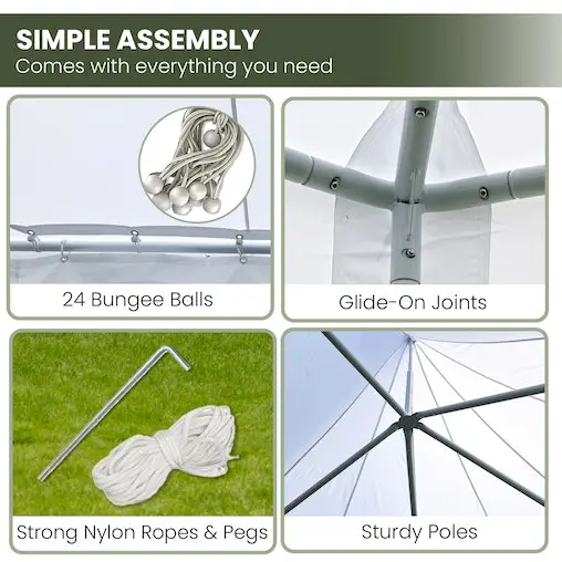 Wallaroo 6x4.5m Wedding Gazebo Marquee With Sidewalls - Image 10