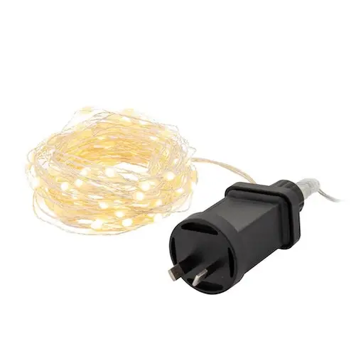 Rogue Super Bright String Light LED 100 Bulbs Silver 10m