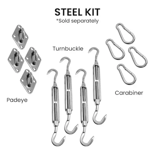 Wallaroo Triangle Shade Sail 3.6 X 3.6 X 3.6M - Grey - Image 7