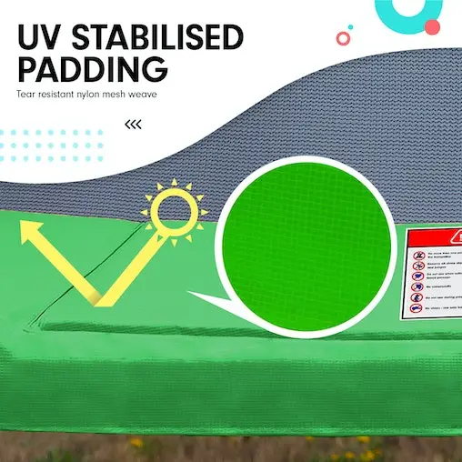 Kahuna Trampoline 8 Ft X 11 Ft Outdoor Rectangular Rainbow - Image 3