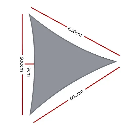 Instahut Sun Shade Sail Cloth Shadecloth Outdoor Canopy 6x6x6m - Image 2