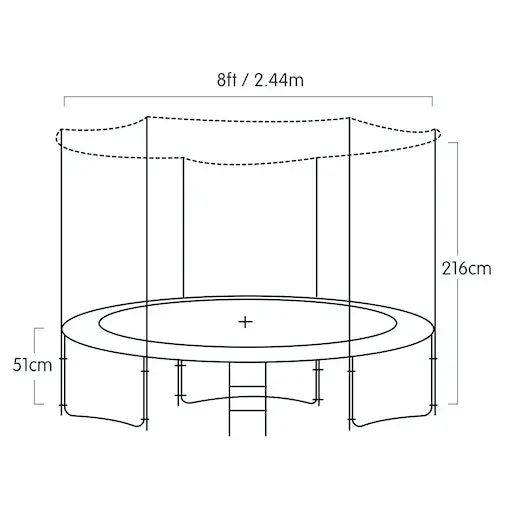 Kahuna Blizzard 8ft Trampoline With Basketball Set - Blue - Image 12