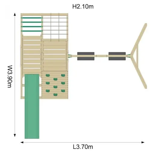 Plum Play Climbing Pyramid With Swings And Slide - Image 11
