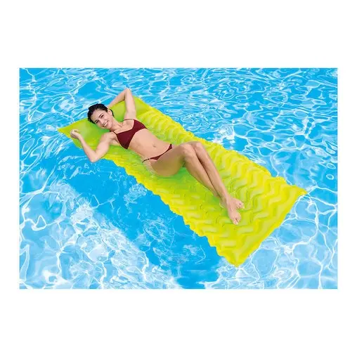 2PK Intex Tote N Floating 229cm Inflatable Pool/Swimming Mat W/Pillow Yellow 14+ - Image 6