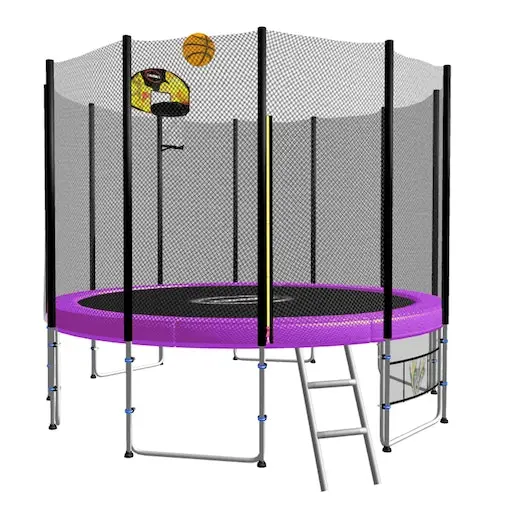 Kahuna Blizzard 16ft Trampoline With Basketball Purple