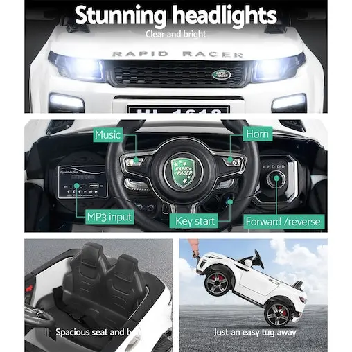 Rigo Ride On Car 12V Battery SUV White - Image 4