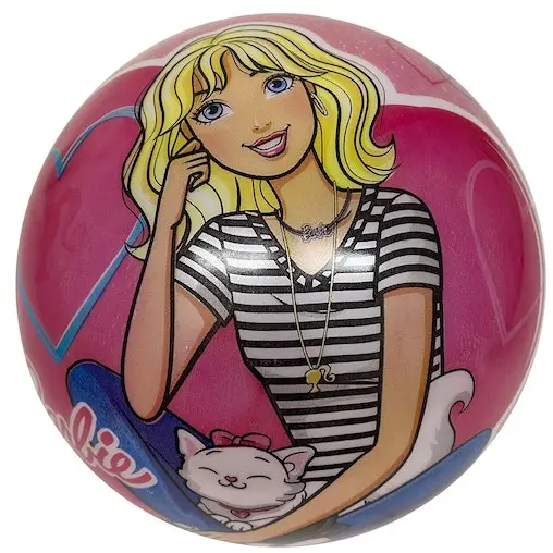 Barbie Kids 23cm Inflatable Rubber Ball Playball Outdoor Toy 3+ Pink