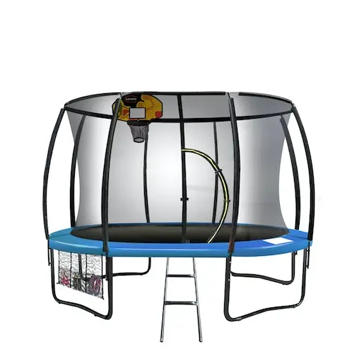 Trampoline Kahuna 12ft With Basketball Set - Blue