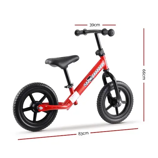 Rigo Kids Balance Bike Ride On Toys Push Bicycle Wheels Toddler Baby 12" Bikes Red - Image 3