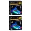 2PK Sansai USB Powered RGB LED Light TV Backlight Strip Lights W/ Remote Control