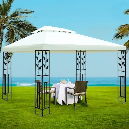 Instahut Gazebo Marquee Tent Wedding Gazebos White 4x3m - Image 7