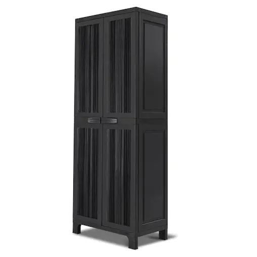 Gardeon Outdoor Storage Cabinet Lockable Tall Garden Sheds Garage Adjustable Black 173CM - Image 3