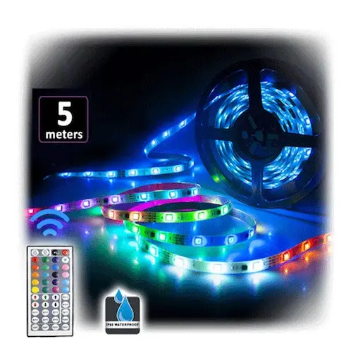 Sansai 5m USB Powered RGB LED Strip Light PC/Monitor Backlight W/Remote Control - Image 2