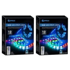 2x Sansai 10m USB Powered RGB LED Strip Light Monitor Backlight W/Remote Control