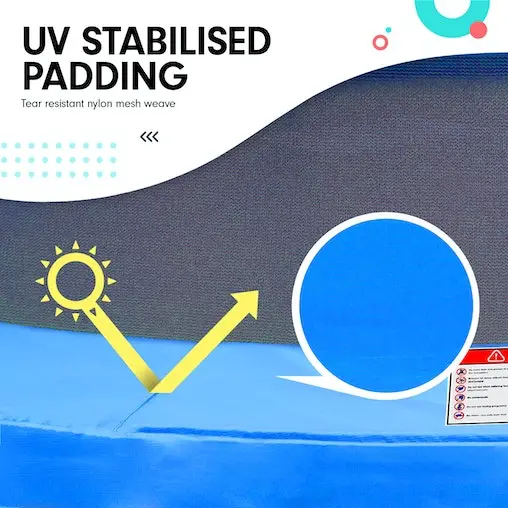 Trampoline Kahuna 12ft With Basketball Set - Blue - Image 6