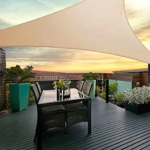 Instahut Heavy Duty Shade Sail 5x5x5m Rectangle - Sand - Image 7