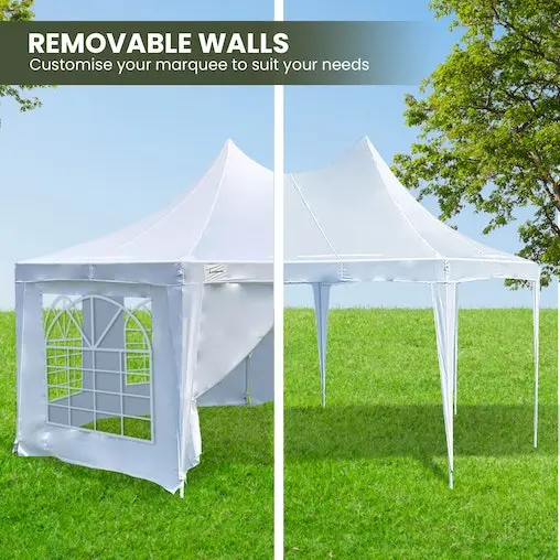 Wallaroo 6x4.5m Wedding Gazebo Marquee With Sidewalls - Image 8