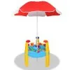 Keezi Kids Outdoor Umbrella Sand And Water Table Play Set Toys Beach Sandpit