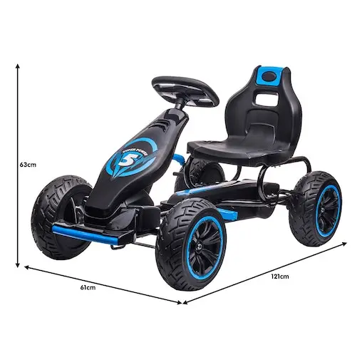 Kahuna G18 Kids Ride On Pedal Go Kart - Blue - Image 3